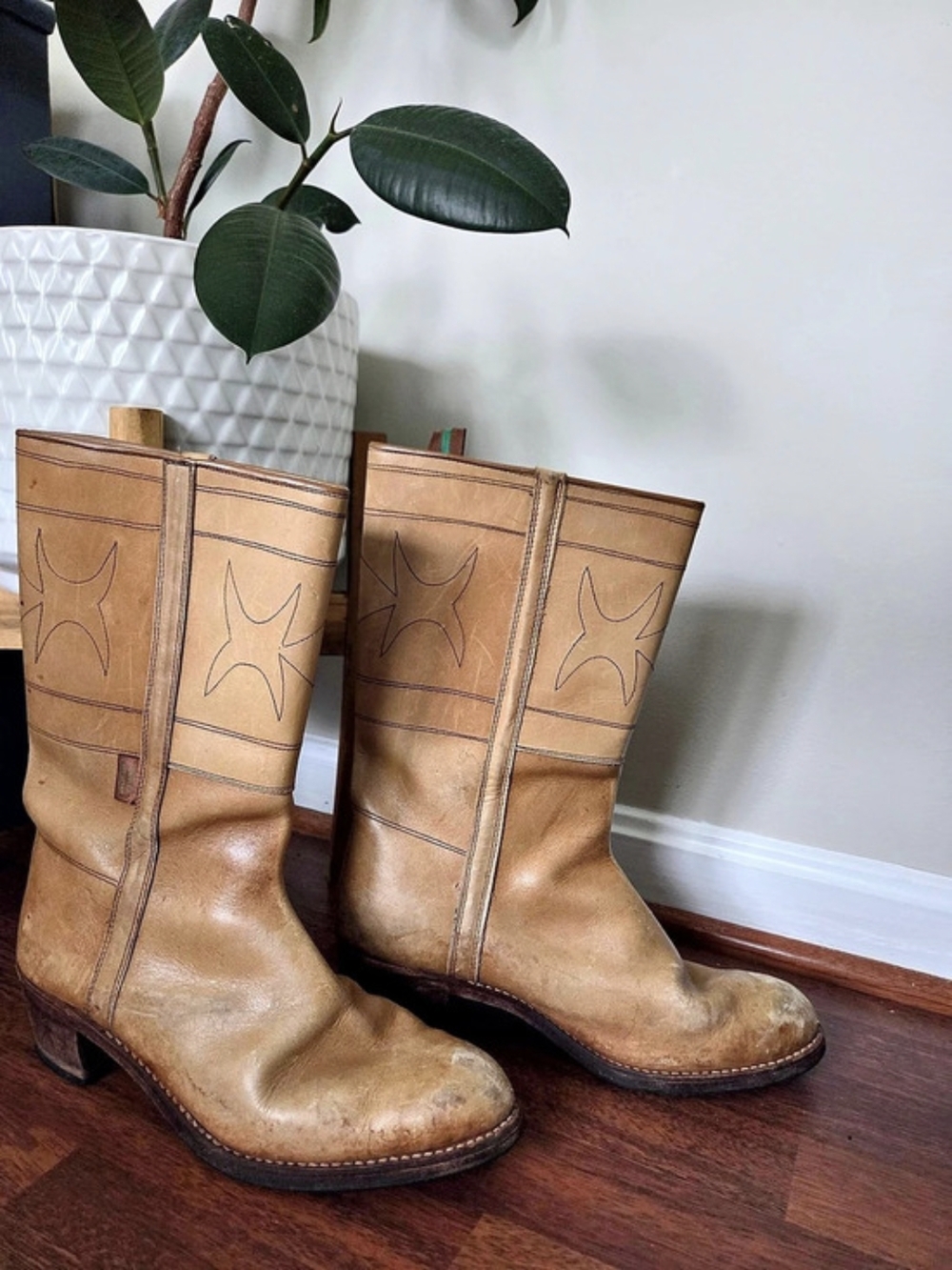 Vintage Brown Leather Campus Boots - Valverde Del Camino